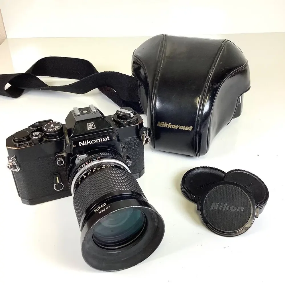 TESTED Nikon Nikomat EL 35mm SLR Film Camera w/NIKKOR 43-86mm F3.5 Lens